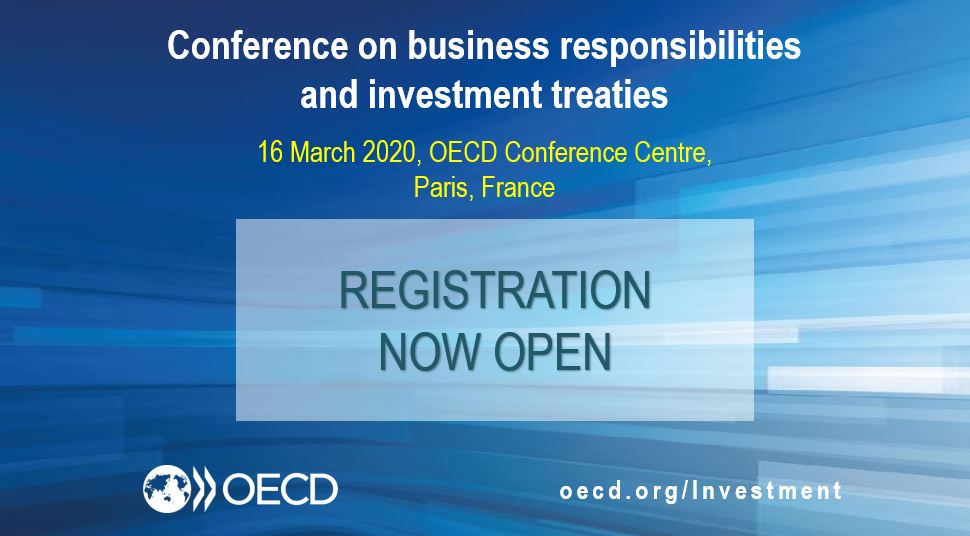 OECD_BizFin's tweet photo. Are governments giving enough attention to business responsibilities in investment treaties? Why or why not? Conference agenda, consultation paper and public comments now available. |  #OECDrbc #BizHumanRights #IIAreform 

👉 https://t.co/xgjj5Edj6q https://t.co/mD7TGOvRPr
