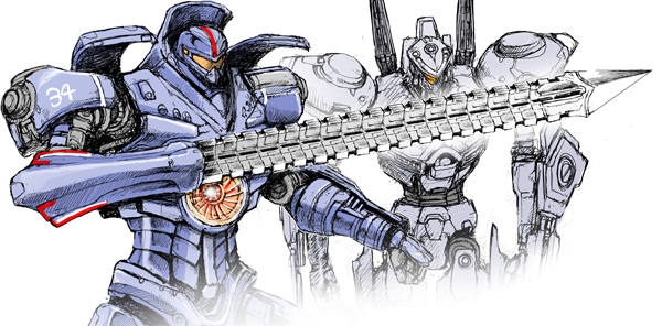 weapon robot mecha no humans holding holding weapon science fiction  illustration images