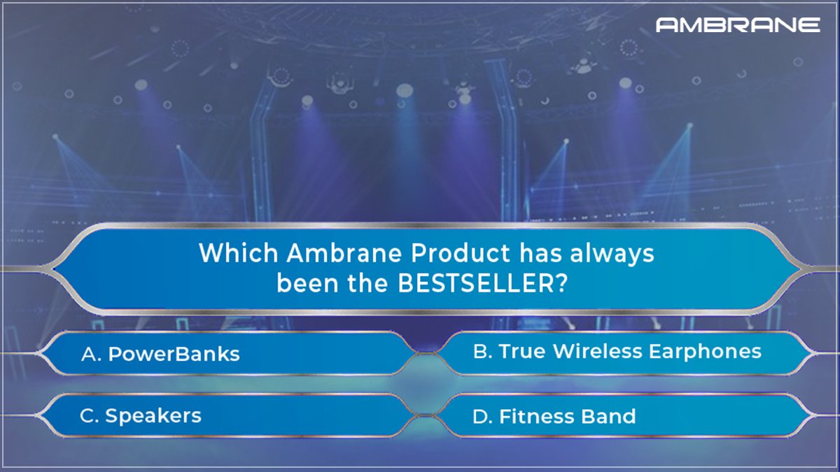 #TechyTuesday Let's test your knowledge about Ambrane Products. Be the #FastestFingerFirst to answer this #techquiz