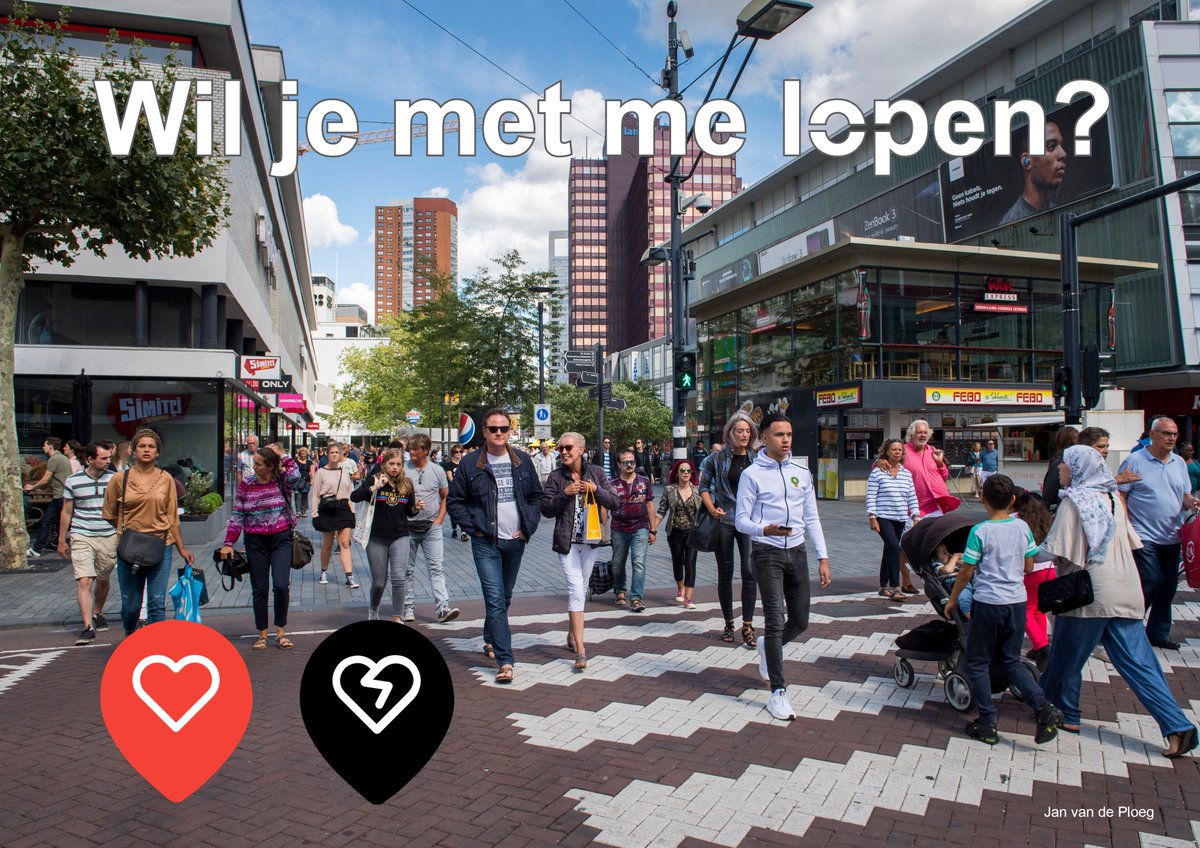 Waar vind jij het prettig of juist minder prettig #wandelen in #Rotterdam? Plaats #hartjes en gebroken hartjes op de digitale kaart. #liefdevoorlopen Op naar een Rotterdam als aantrekkelijke loopstad. verkeersenquete.nl/v/wiljemetmelo…