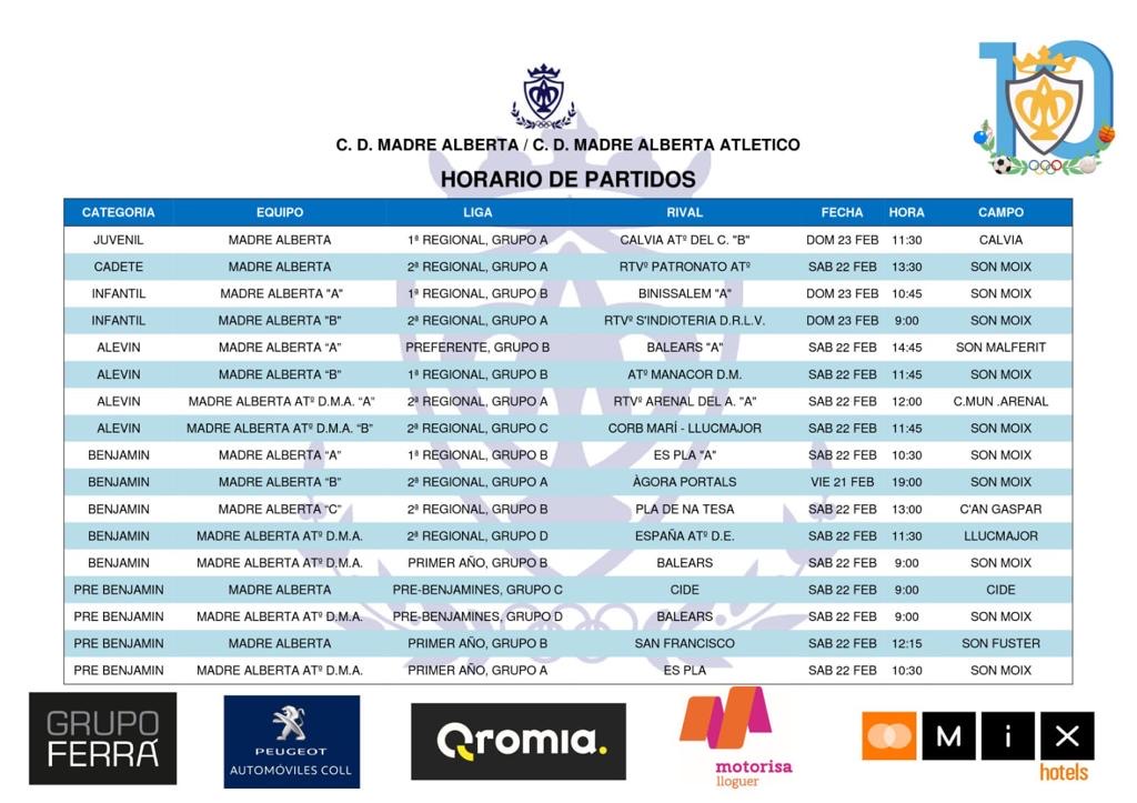hotels_mix's tweet photo. Mix Hotels siempre apoya el deporte, en este caso el deporte infantil de Mallorca, somos unos de los patrocinadores oficiales de los equipos de futbol infantil del colegio Madre Alberta. #mixhotels #deportebalear #ColegioMadrealberta https://t.co/I0mMW7dc7L