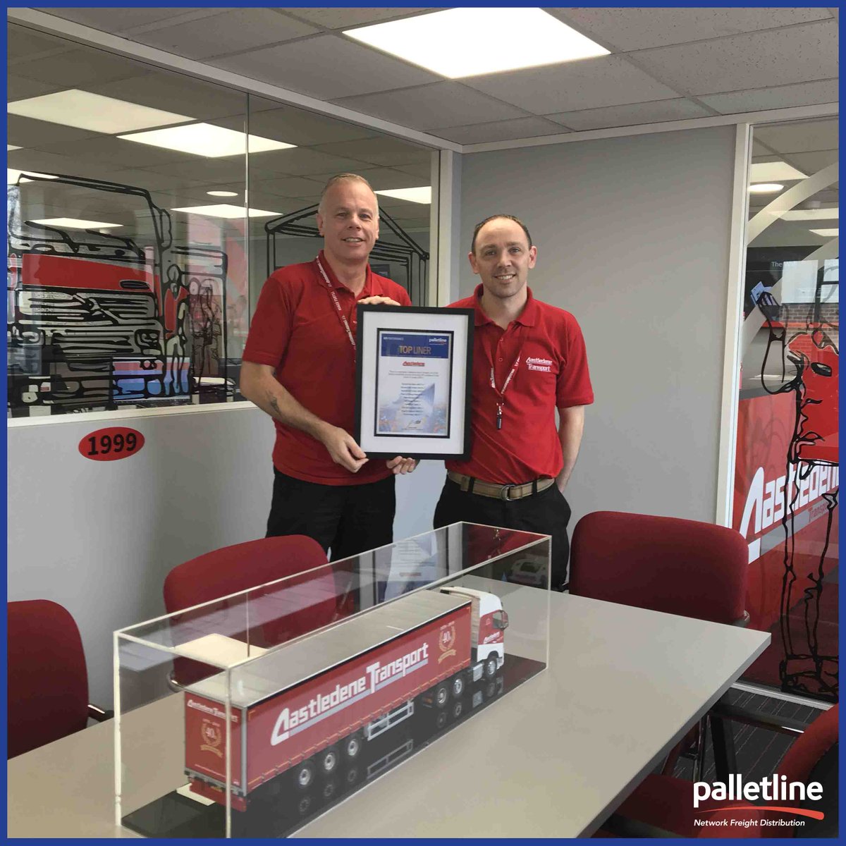 palletline's tweet photo. Congratulations to Castledene Transport who have received their 14th consecutive Top Liner certificate for their Performance!

Well Done to the Castledene Team! 
#Tuesdaymotivation #Castledene  #Palletline  #logistics  #freight  #busybee  #teamwork #Teamcastledene #teampalletline https://t.co/cNisSaEotF