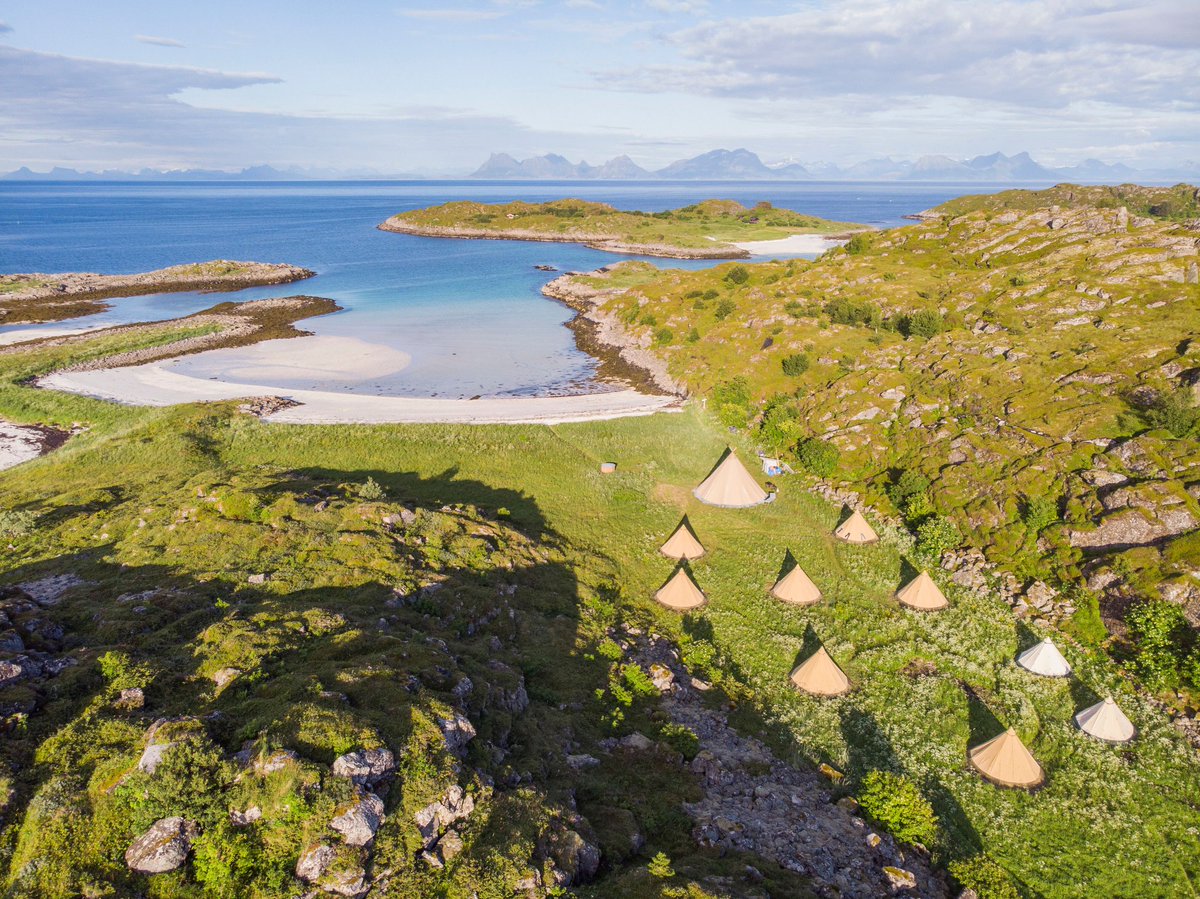 It may only be late winter/early spring but we are already counting down the days till the #Summer. 😁

Just because we can't wait to pitch our cozy #glamping tent, Lavvu tepees on the white sandy beach in #Lofoten's Little Hawaii – #Skrova for an experience of a lifetime!
