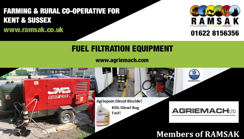 Farming_Rural's tweet photo. RAMSAK Members @AgriemachLtd offer a complete range of #Fuel #Polishing Equipment #Diesel #Biocide #Additives, #Racor Filters, Diesel Transfer Pumps, De-Bug Diesel Bug Killer magnet packs & a catalogue of Lubrication and Fluid Handling Equipment. Call us for details 01622 815356 https://t.co/Tmzrz6drhQ
