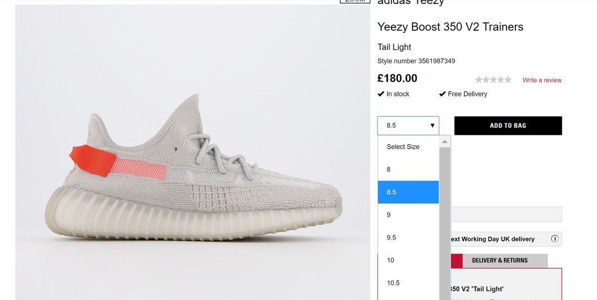 Yeezy 350 V2 Tail Light Size 10 European Exclusive eBay