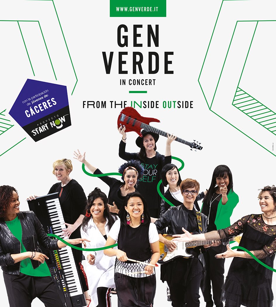 genverdecaceres's tweet photo. @GenVerde_music en #Concierto #FromTheInsideOutside 20 marzo, 20:30 H., #Cáceres #PalacioCongresosCáceres ¡Un espectáculo pensado para tod@s!
✅#GenVerdeEnCáceres✅ ¡Que no te lo cuenten, vívelo! Entradas ya a la venta en:
📌 Tiendas #SánchezCortés
📌 Obispado @CoriaCCDiocesis https://t.co/xbOSrXpPTc