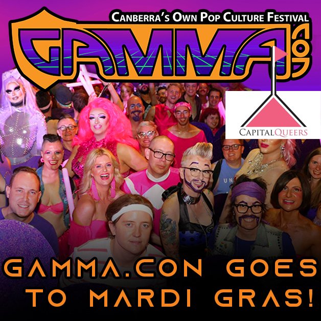 GAMMACON's tweet photo. #GAMMACON2020 goes to Mardi Gras!

Members of team GAMMA.CON will be marching in the #SydneyMardiGras parade thanks to support from @capitalqueerscbr #capitalqueers. We'll be covering the event with lots of pictures from the day!

2019 photo - Wayne C Style Photography https://t.co/CwjAH2MvR8