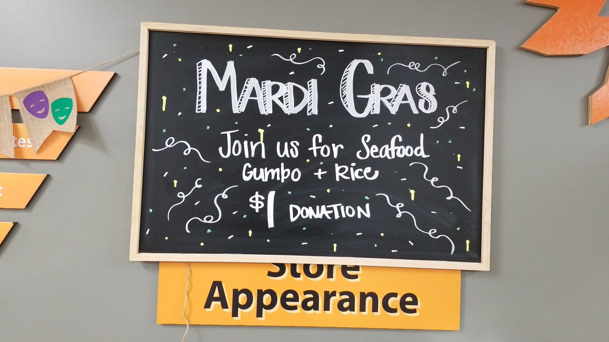 MARDI GRAS DAY AT 3867 SPRINGFIELD. EMPLOYEE COMMITTEE SERVING  SEAFOOD  GUMBO &amp; SAUSAGE  GUMBO