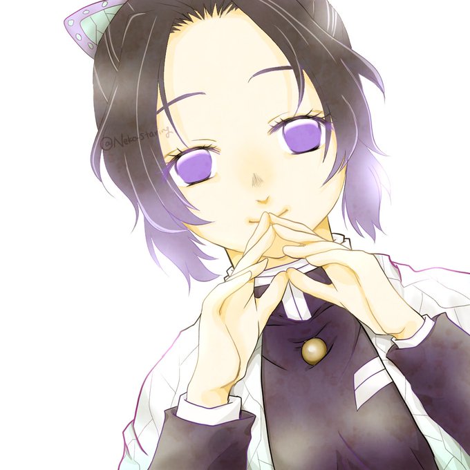 はだかのおうさまさんがTwitterに投稿した胡蝶しのぶ(鬼滅の刃)のイラスト。