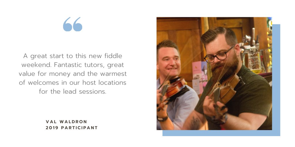 ⭐⭐⭐⭐⭐

"A great start to this new fiddle weekend. Fantastic tutors, great value for money and the warmest of welcomes in our host locations for the lead sessions."
- Val Waldron 🎻

To join 2020 #AyrshireFiddleWeekend, you can find your tickets here:

eventbrite.co.uk/e/land-o-burns…