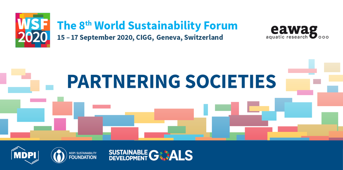 MDPI_Foundation's tweet photo. We are pleased to announce that @EawagResearch is partnering with #WSF2020!
#WorldSustForum2020 will be held from 15-17 September 2020. Members of partnering societies will receive a 20% discount on registration fees.
https://t.co/pVxMaEU2r2
#WSWGeneva #SDGs #PartnerSoc #water https://t.co/s6RPzJpMEs
