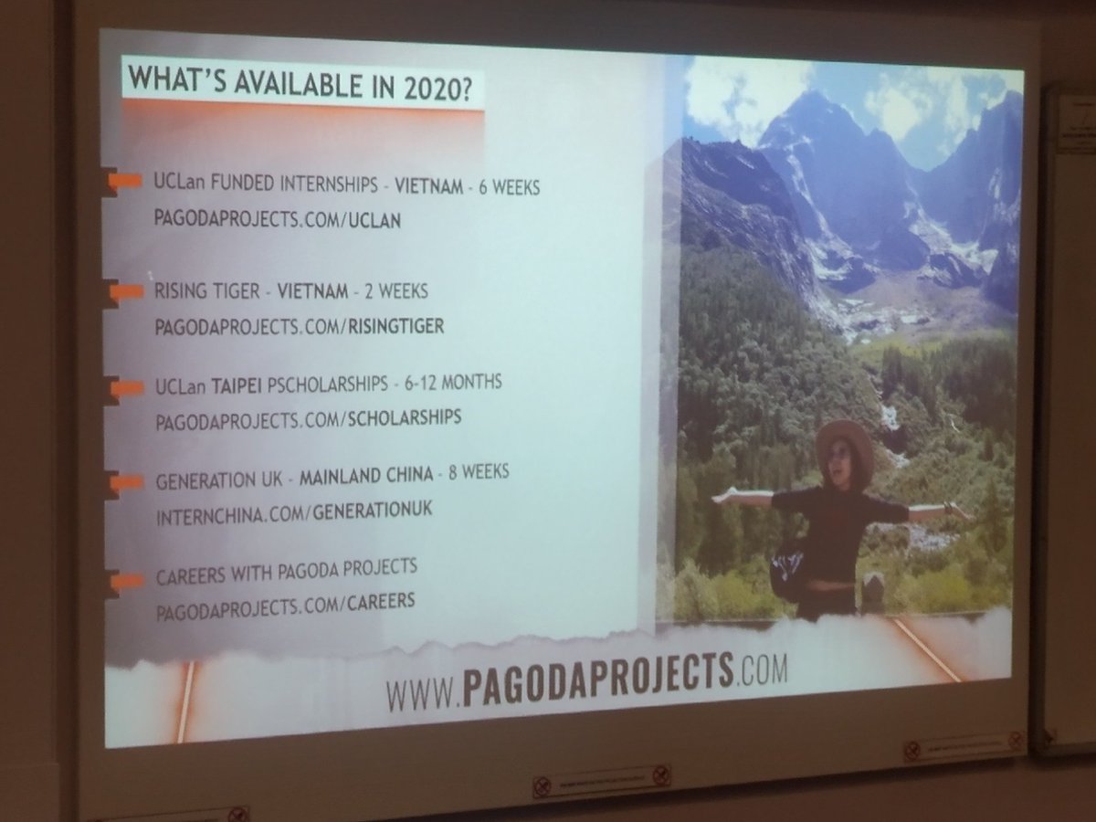 WorldwiseCentre's tweet photo. #HappeningNow The Founder of @PagodaProjects Jamie Bettles telling us about the various internships available and the benefits you have if you are a #UCLan student. #ABLT3 #Adelphi #InternVietnam #InternMexico https://t.co/MojrRLMWgc