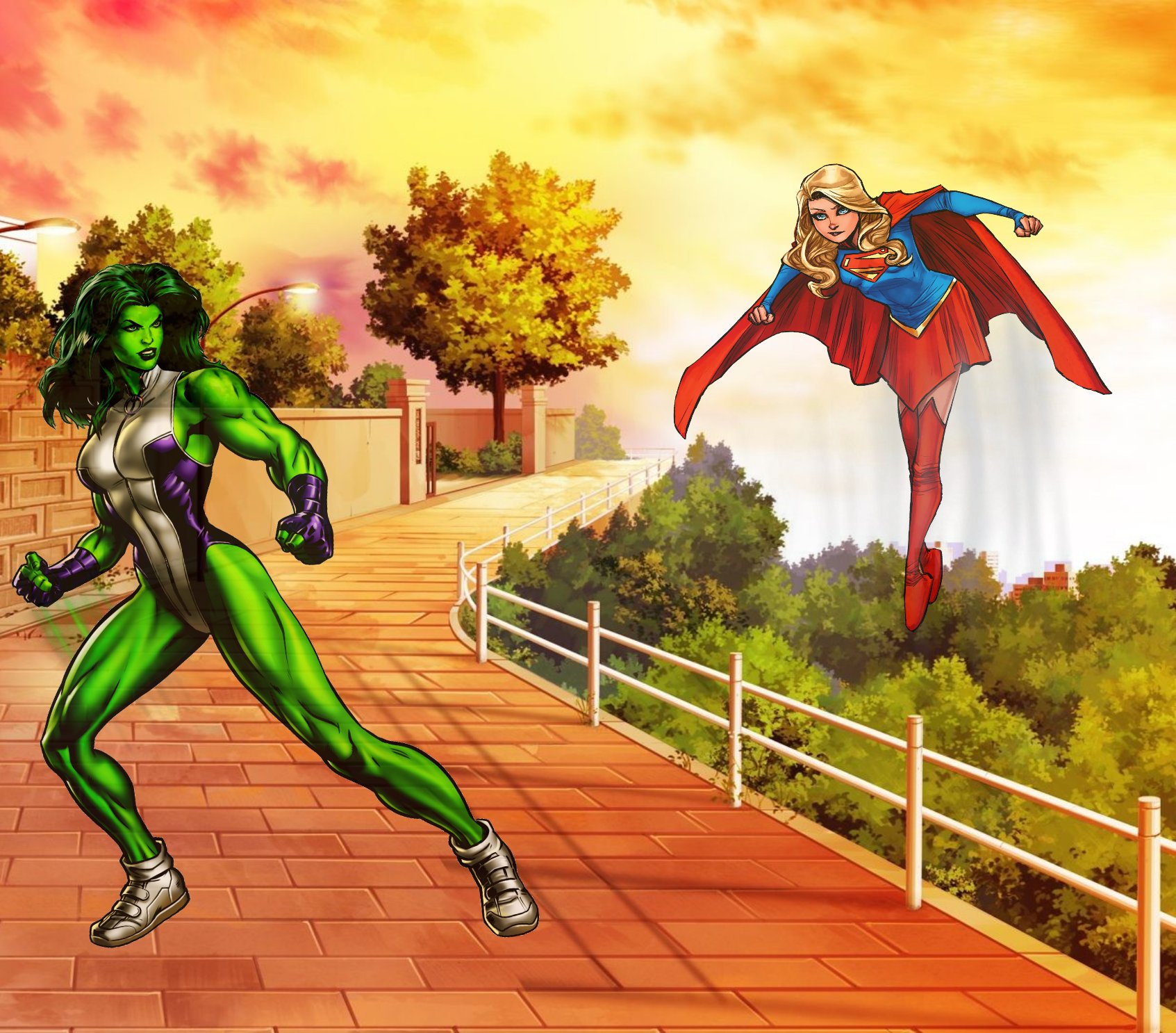 She Hulk Vs Supergirl