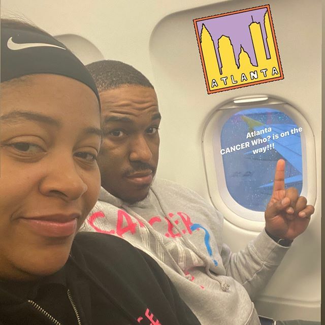 CANCERWhoAL's tweet photo. Atlanta HERE WE COME!!!! We are on our way to do some CANCER Who? work with @mystylematters in the downtown area, today is going to be a GREAT DAY and we are going to BLESS a few ppl and show them some CANCER Who? Love....... CAN'T WAIT #CANCERWho? #Tea… https://t.co/QvxviM7VHp https://t.co/aDLvV0hEhq