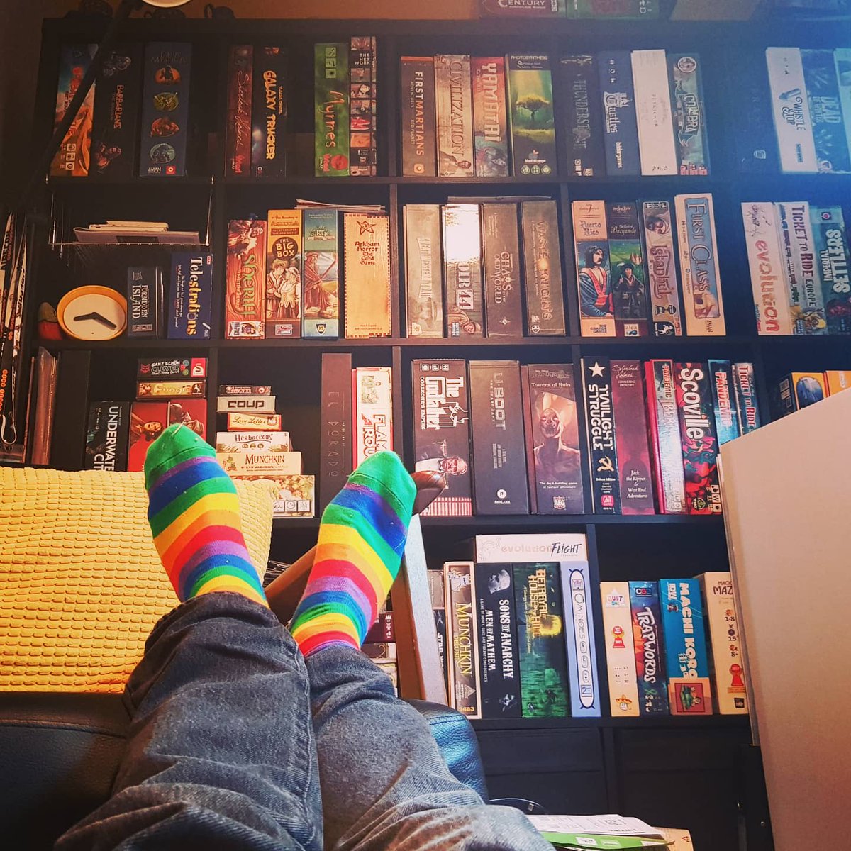 Feet up, deciding what #boardgame to #play