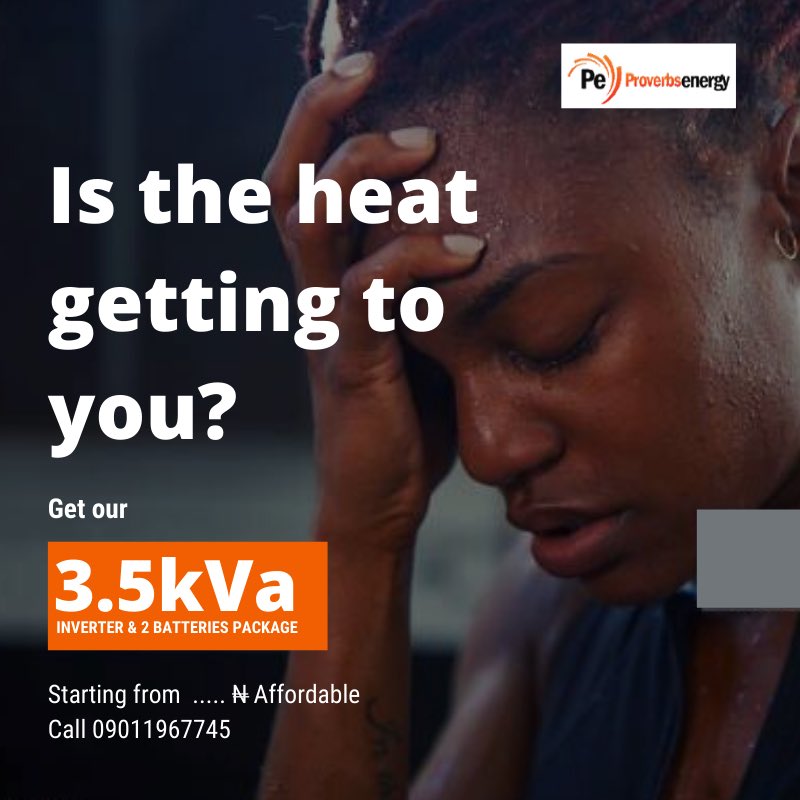 proverbsenergy1's tweet photo. We know the heat is somewhat frustrating at this time but with an inverter package that ensures your home is a haven of comfort, you can relax. 

If you own a ‘low-voltage/inverter AC’ this is for you!

Enquiries - 09011867745 https://t.co/IiP7gtAf3W
