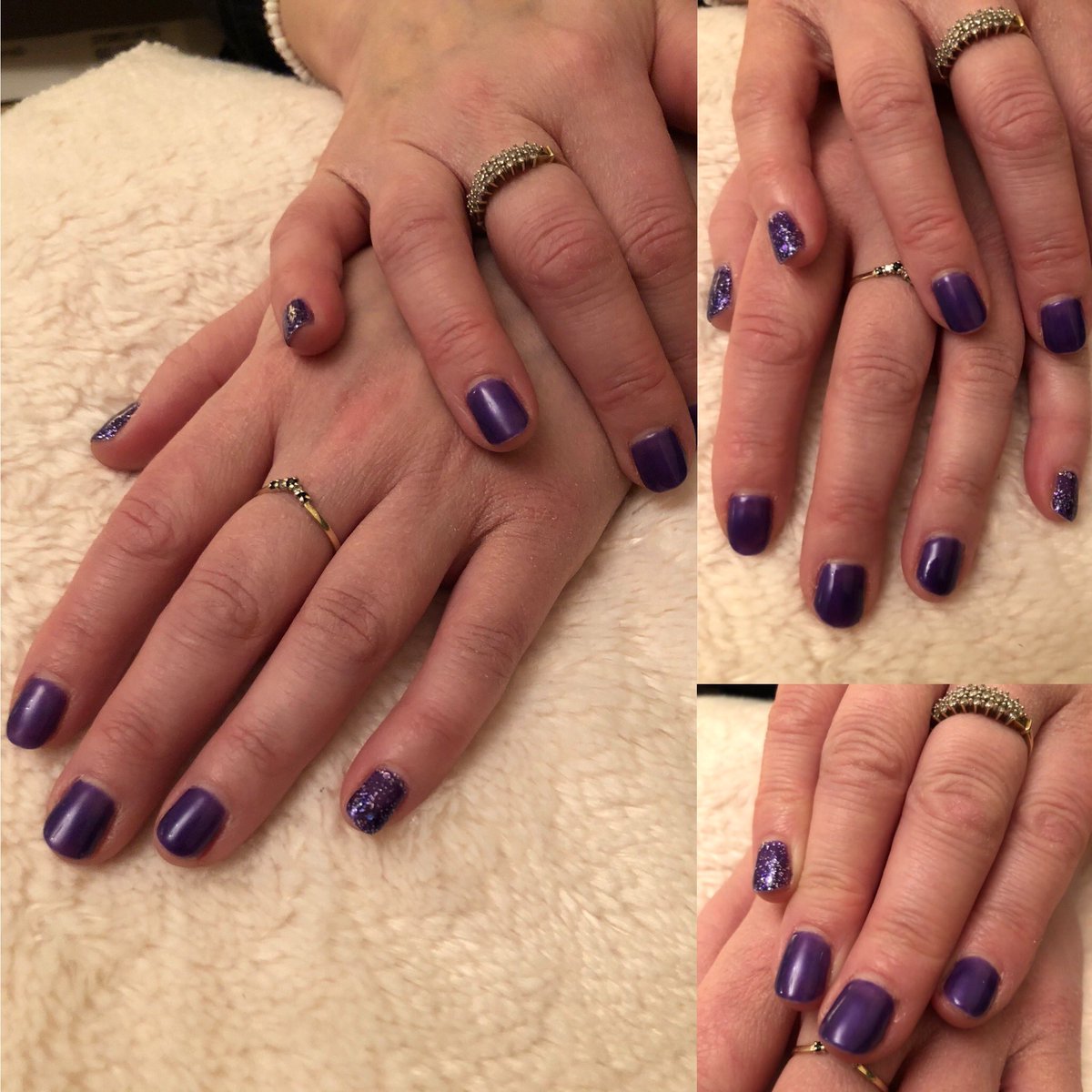 GelAndTell's tweet photo. Positively purple 💜 Elite99’s Pearl Indigo is sure to catch anyone’s eye alongside Diamond Bling Purple glitter! #gelandtell #gelnailsintelford #telfordnails #telfordnailtech #telfordnailtechnician #uknails #gelpolish #gelnails #purple #purplenails #glitter #sparkle https://t.co/p50GQuW3NF