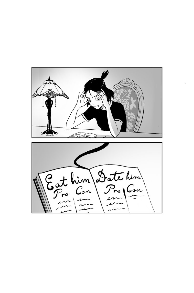 Hi!
My series "FANGS" has reached its halfway point. The story is free to read and will update twice a week until July, but the entire story is available if you opt to unlock it!
Check it out only on @tapastic here: https://t.co/io63NZx5tr