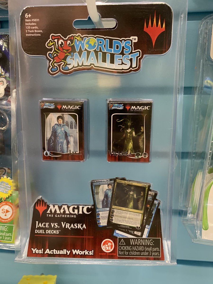 IGHInsider's tweet photo. .@SuperImpulseLtd has the smallest, cutest #MagicTheGathering deck I’ve ever seen! And it’s playable! I’m thinking new challenge for #FNM or #GenCon.  #ToyFair2020 https://t.co/uphgWZ5iU5