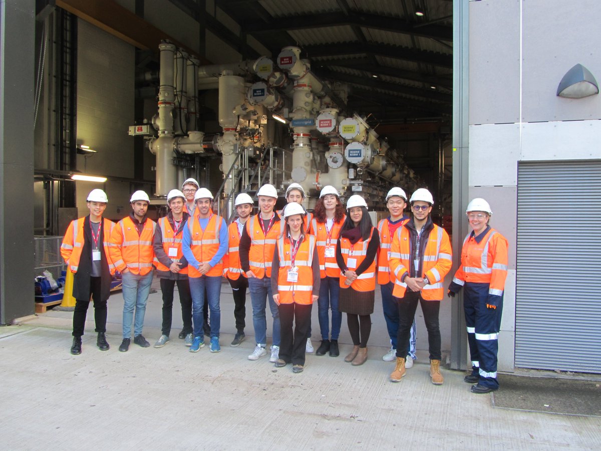 RHElecEng's tweet image. Electronic Eng students from RHUL had a great visit to the newest National Grid substation at Higbury, London. Students had a unique experience walking down the deep cable tunnel. Thanks National Grid for inspiring tomorrow’s engineers today! #jobthatcantwait #netzeroready