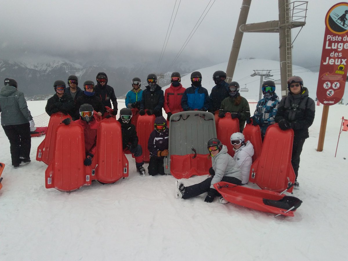 SchOutdoorEd's tweet photo. Brilliant sledging! With the Outdoor Adventure and Public service students @Sparsholt_Coll https://t.co/HFdZH0VAZr