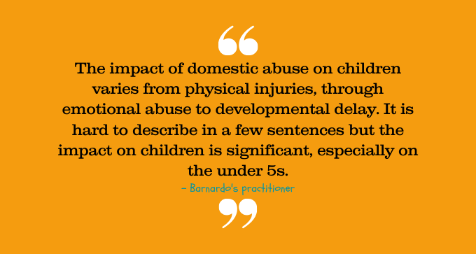 barnardos's tweet photo. As many as 1 in 5 children in the UK are exposed to #DomesticAbuse. Without the right support, this trauma can have a devastating and long-term impact. #NotJustCollateralDamage https://t.co/1PS5w6epKh