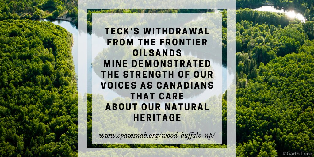 CPAWSNAB's tweet photo. Teck heard a strong and clear message that climate and environmental impacts should be at the forefront of any discussion of development in our boreal forest.
See our statement: https://t.co/1OberlIYIm
#ClimateAction #RejectFrontier #TeckFrontier #WBNP #ClimateChange https://t.co/iik1LSsgyX