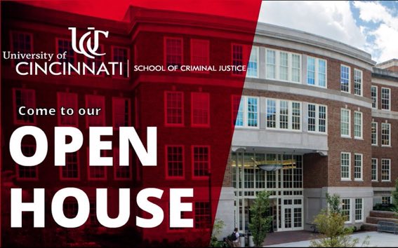 Please join UC School of Criminal Justice faculty and staff this Thursday from 4:00 pm-7:00 pm at an Open House for students who want to learn more about our Master's degree program! <a href="/UC_CECH/">UC CECH</a> <a href="/CJS_UC/">UC Criminal Justice</a> <a href="/UC_CJS/">UC CJ society</a> 

Sign up here:  grad.catalyst.uc.edu/register/?id=3…