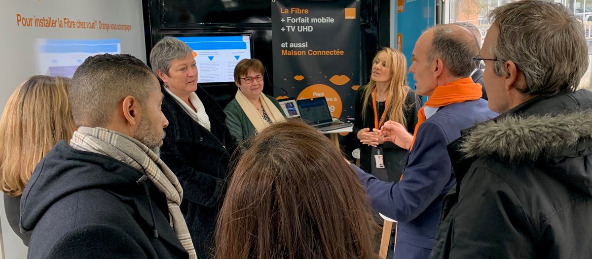 Merci à <a href="/laurence_jdn/">Laurence Thouveny</a>, <a href="/GFourgeaud/">Geoffroy Fourgeaud</a> et aux équipes d’<a href="/OrangeIDF/">Orange Île-de-France</a> pour cette journée d’immersion sur ce territoire « éclaireur » de nos ambitions d’opérateur #multiservices en France ! <a href="/fabiennedulac/">Fabienne Dulac</a>