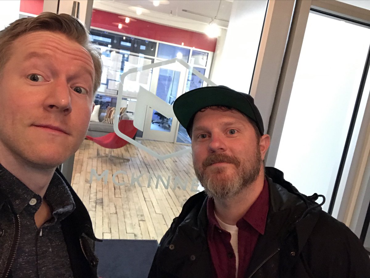 jordaneakin's tweet photo. Always a pleasure to drop by ⁦@mckinney⁩ NY to see what’s up along with ⁦@davidrsloan⁩ before hitting up ⁦@TheOneClub⁩ #1screen short film festival this evening. https://t.co/TtqPYy09Tv