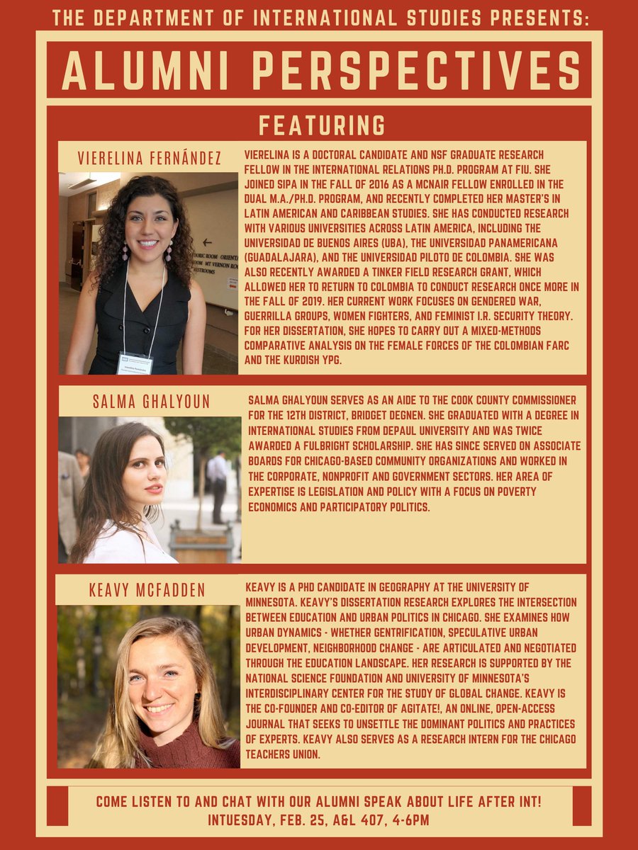 DePaulINT's tweet photo. #INTuesday's Alumni Panel begins at 4pm in A&L 407!! See you there!
#DePaul #DePaulLAS #DePaulINT #INTstudents #INTgrads #INTalumni #INTpresents #events https://t.co/YWYwueGoLa