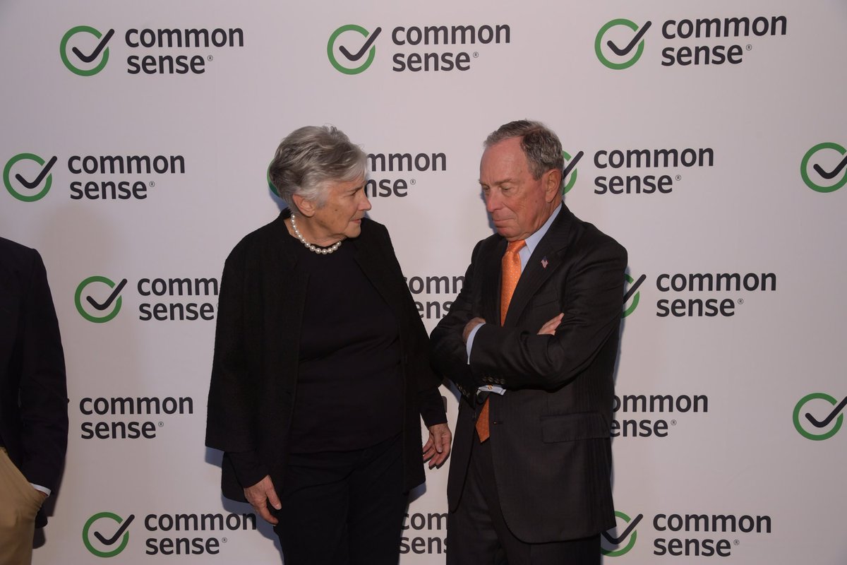 DianeRavitch's tweet photo. I tried to explain to Bloomberg that charter schools hurt public schools without getting better results and we can’t run two school systems. You can tell by his folded arms that he wasn’t listening to Common Sense. https://t.co/xhEGl2zh5x