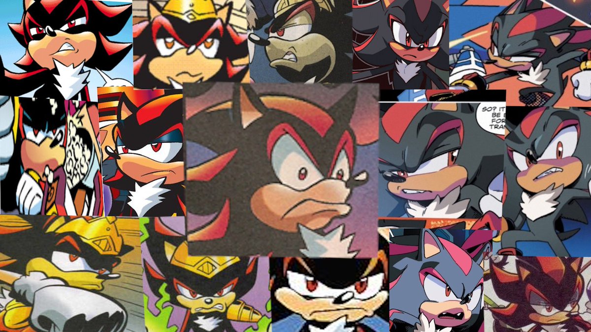 I'd like to present to you the Shadow the Hedgehog mood board. 