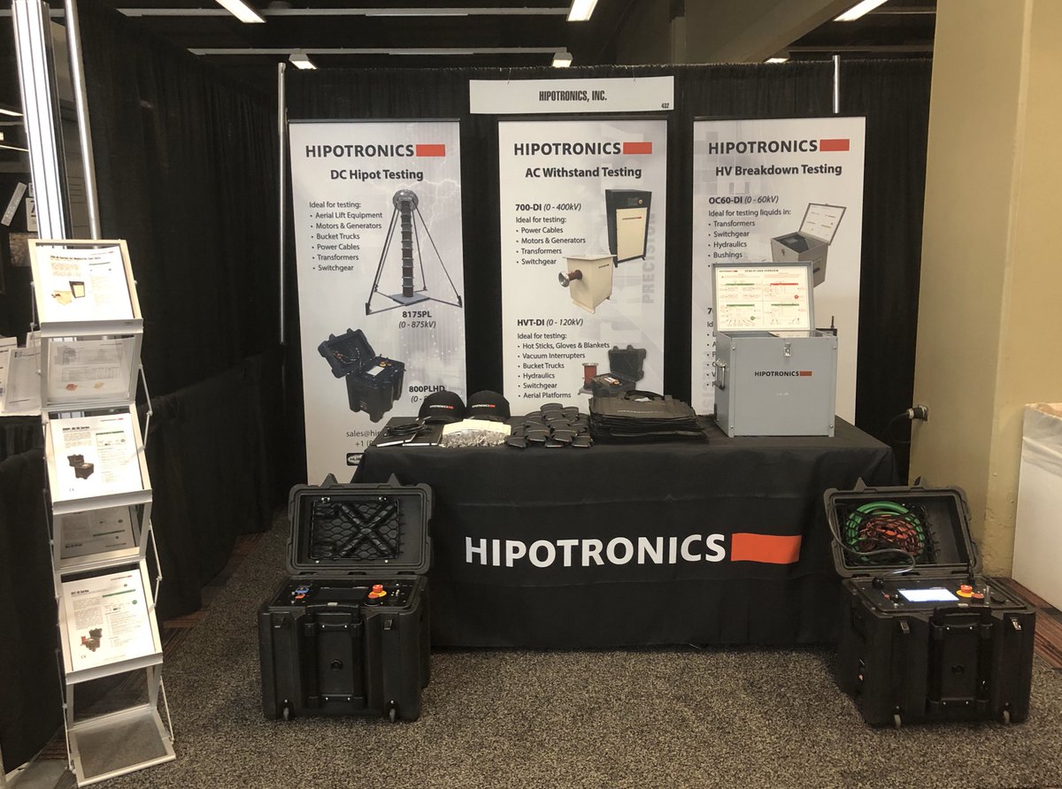 HIPO1962's tweet image. Set up and ready for a fun day @netaworld! Come visit us today at booth 432, we have a lot to share with you (including some SWAG!😃 )NETAPowerTest #PowerTest2020 #ACDielectricTestSystem #700DI #Hipotronics