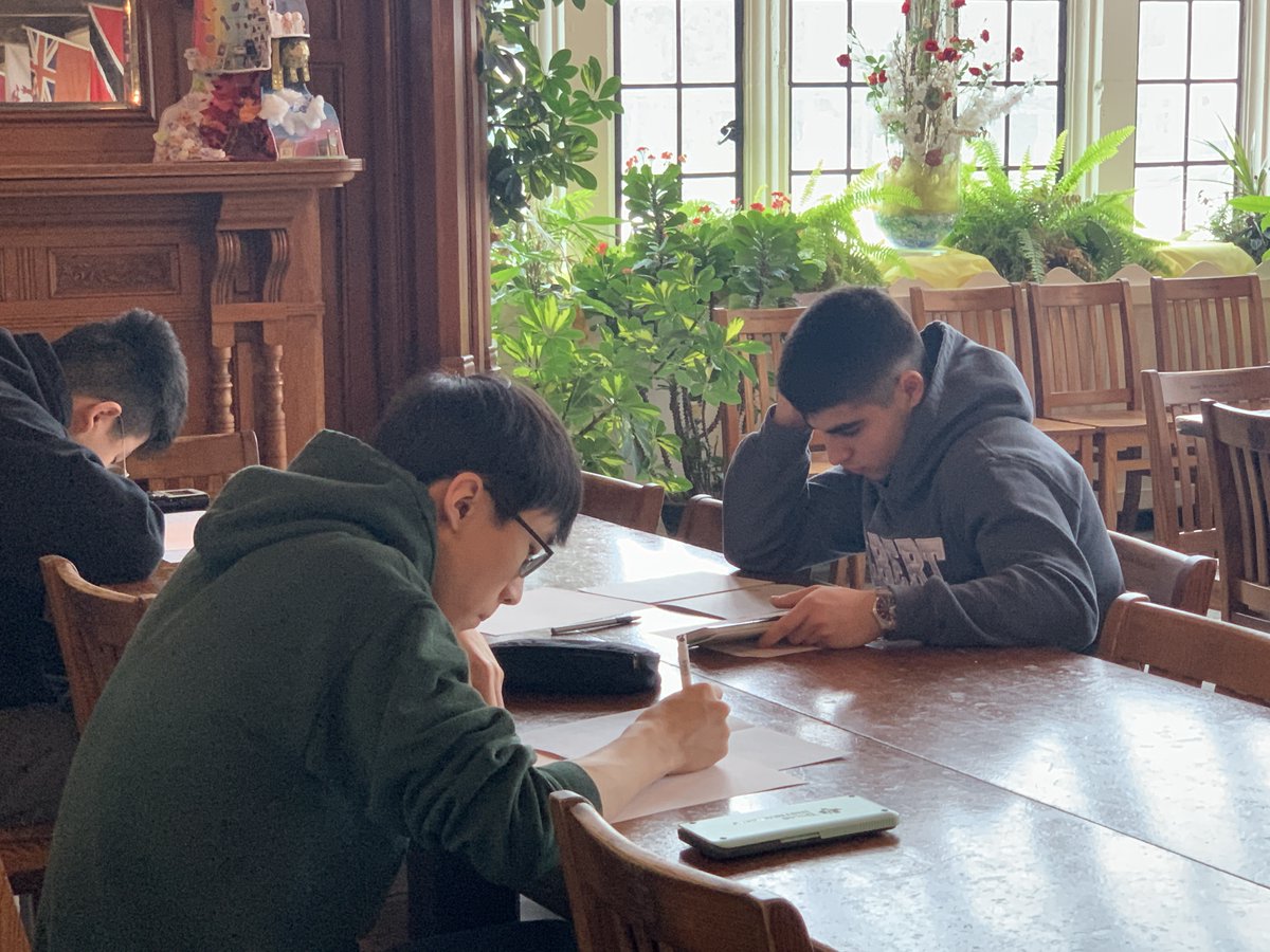 AlbertCollege's tweet photo. At Albert College, our students are supported in their academics through resources that enable their success and allow them to achieve their full potential. In Ackerman Hall this morning, some of our students participated in a math contest! #ACAcademics #EveryStudentIsAnAStudent https://t.co/GaH2PHO0vN