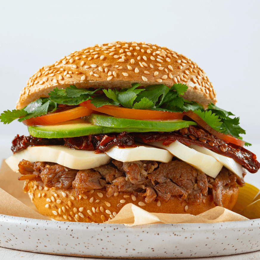 Who's celebrating #FatTuesday today?? We're having our own #MardiGras celebrations at home with this delicious Carnitas Cemita. Easy to make in only 10 minutes! caciqueinc.com/recipes/carnit…