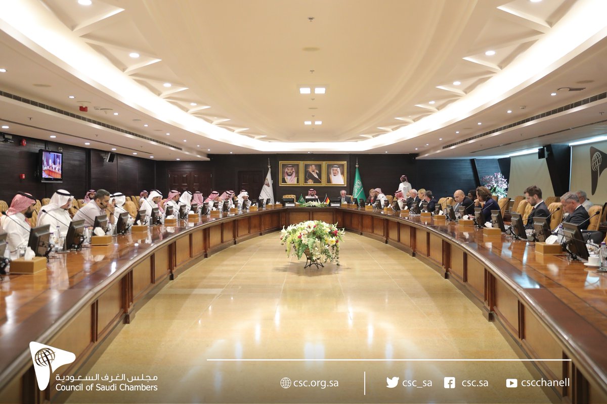 FSC_KSA's tweet photo. #مجلس_الغرف_السعودية يعقد ملتقى الأعمال السعودي الألماني برئاسة نائب رئيس مجلس الغرف عبدالله العديم ومن الجانب الألماني عضو مجلس ادارة لجنة الأعمال الالمانية للشرق الاوسط #Numov هانز ويلاش، وعدد من الجهات الحكومية وأصحاب الأعمال من الجانبين لبحث الفرص الاستثمارية الثنائية. https://t.co/loLrqfT8vm