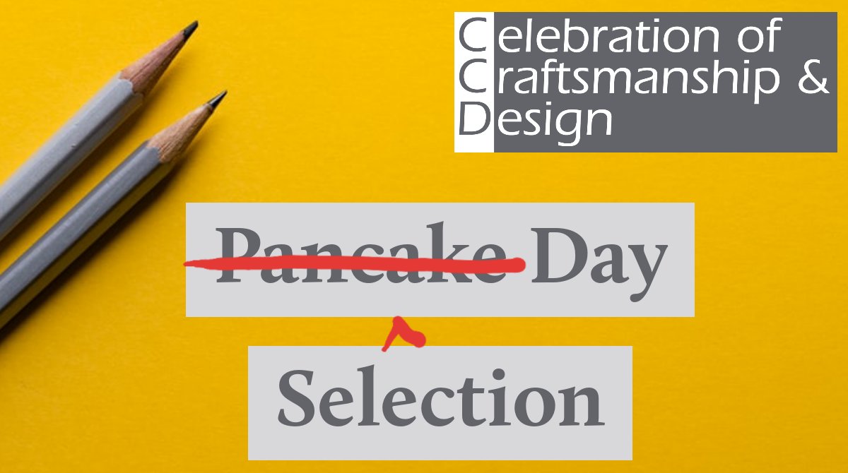 What are you doing this Pancake Day?  For us it's the first day of the selection panel for this year's exhibition!  It's always so exciting to see the line up coming together - it's already looking to be another great show!
#ccd20 #craftsmanship #furnituredesign #furnituremaker