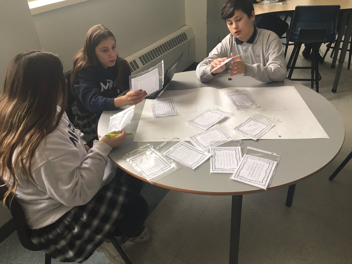 MsLuburic's tweet photo. The gr7s are working together to create a timeline of 12 pivotal moments in Canadian History (between 1713 and 1800)They are exploring the meaning of each event to understand the impacts on Canadian society 🇨🇦 @ImmaculataOCSB https://t.co/it0v3nwEBp