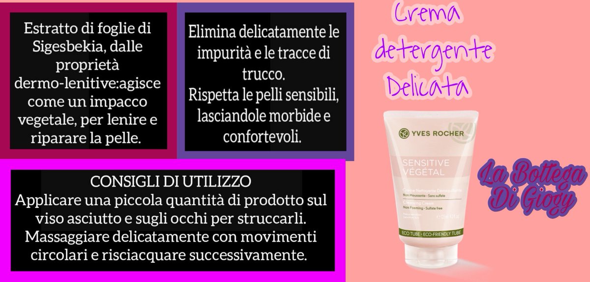 LGiogy's tweet photo. #sensitivevegetal Crema Detergente Delicata, per chi ha spesso la pelle arrossata e per ciò delicata!
#sensitive #vegetal #YvesRocher #YvesRocherItalia https://t.co/dvWfKQnmn1