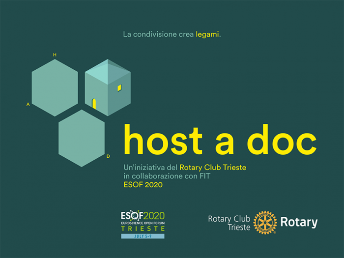 EuroScience's tweet photo. The Rotary Club Trieste will host in its member's homes 20 PhD students, post doc and researchers, under 35 years old, preferably from the Eastern European countries or poor countries, who will participate at @ESOF_eu 

Applications open next week!

https://t.co/pHioj747Aw https://t.co/hZMWuIg5ix