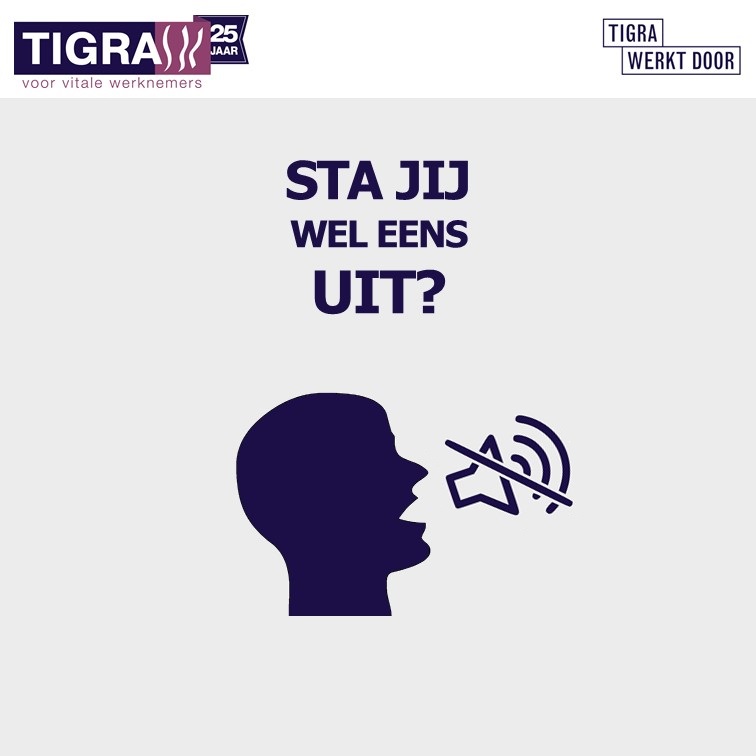 Sta jij wel eens uit? Uit onderzoek van TNO blijkt namelijk dat 47% van de werknemers vaak of altijd buiten werktijden bereikbaar is. Hoe zit dat bij jou? #TIGRA #TIGRAwerktdoor #mute #uitstaan #bereikbaar #werkdruk #werktijden