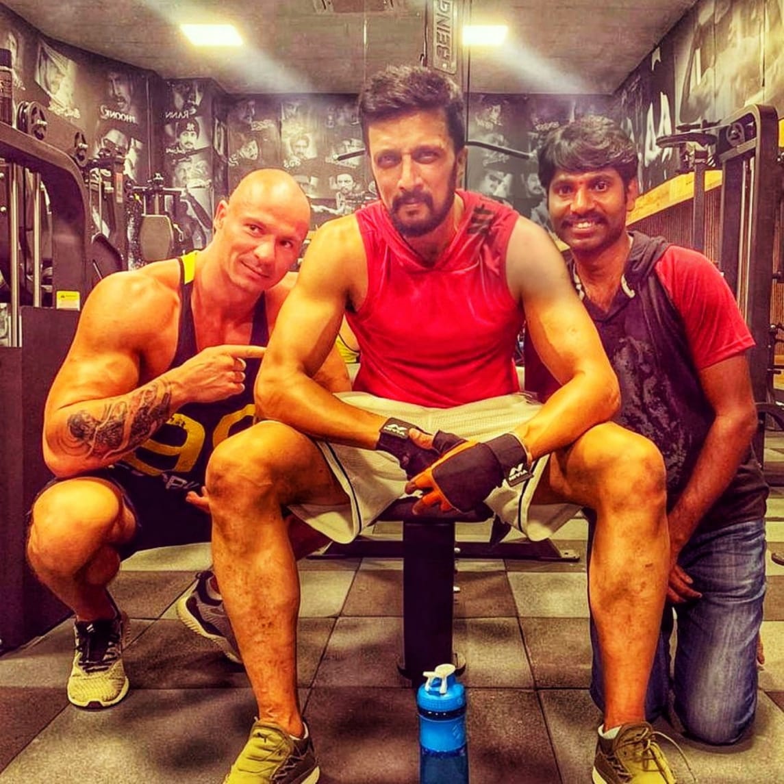 #ExclusivePicture
#Baadshah @KicchaSudeep anna & His Personal Gym Trainer