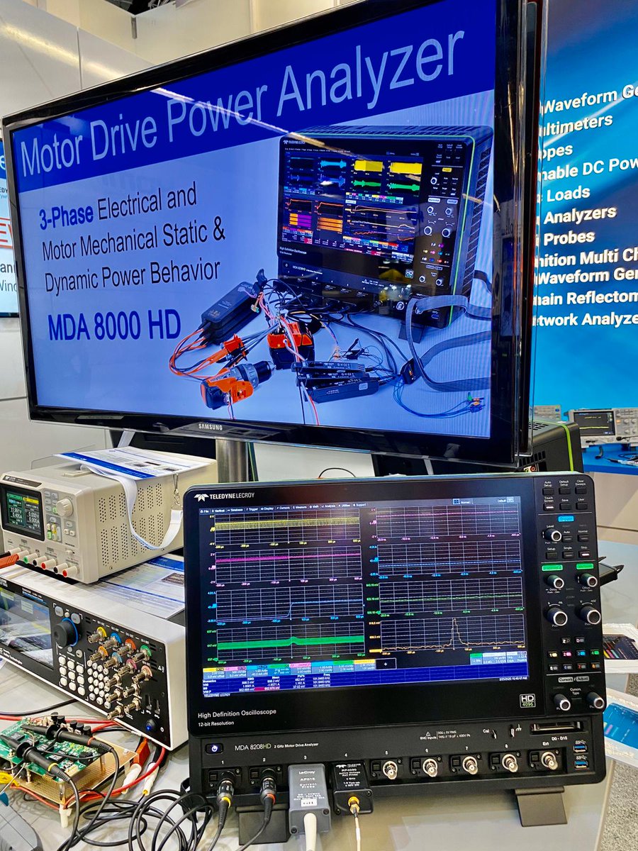 LeCroyEurope's tweet photo. This is our #Teledyne #LeCroy #Motor Drive #Power Analyzer:
- Static power analysis - like a dedicated power analyzer
- Dynamic power analysis – capture more information
- Complete test coverage – control system, power section, motor
Learn more at our #EmbeddedWorld stand! https://t.co/8SHlfhKztj