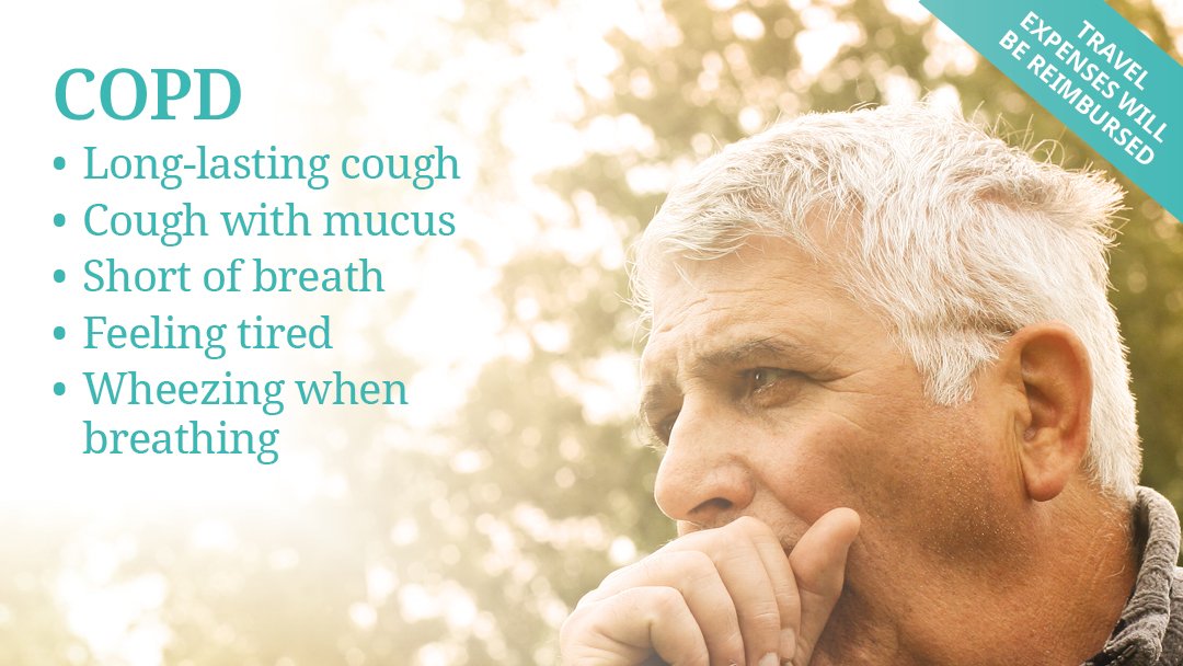 An estimated 1.2 million people are living with COPD in the UK.

We're looking for volunteers living with COPD, who don't have asthma, to join our clinical trials.

Click here to learn more: bit.ly/390bhsj