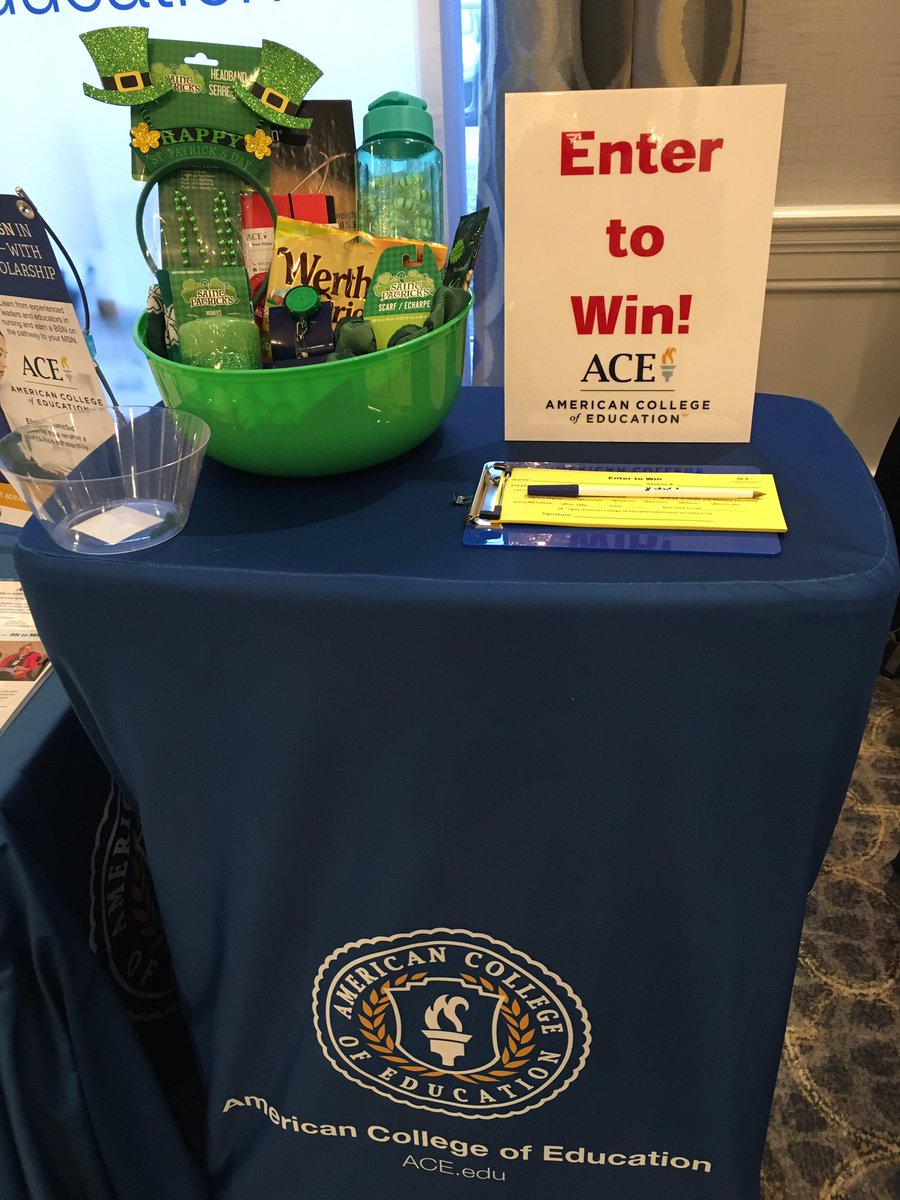 stevehillerACE's tweet photo. @Ohiochc American College of Education is excited to be an exhibitor at the 2020 Annual OACHC Conference! We offer several healthcare degrees, including RN-MSN for under $10,000! Stop and see us to get more info and enter to win our Conference Gift Basket at Table 21! #ACEedu https://t.co/owsAwuIBl7