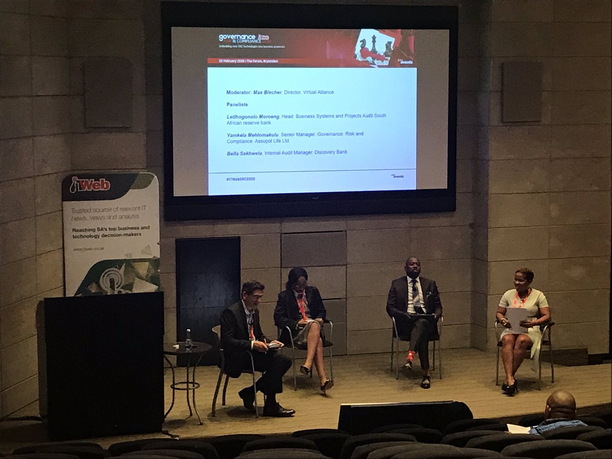 ITWeb_Events's tweet image. A panel discussion on what compliance and regulatory issues RegTech work solves, at the ongoing #ITWebGRC2020