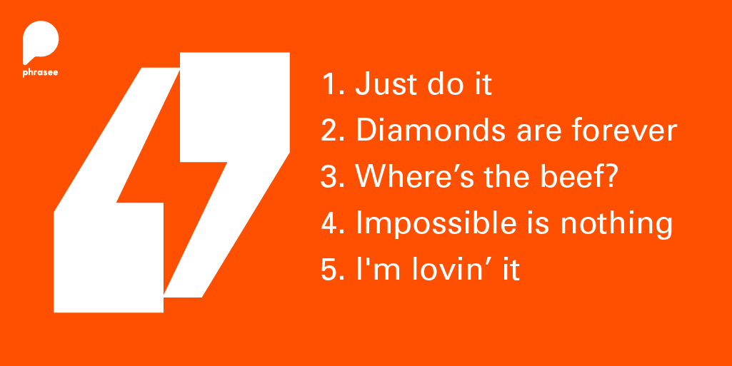 phrasee's tweet photo. Time to test your #marketinglanguage knowledge! 

Can you remember which brands gave the world these slogans? Retweet your answers! 

#TheLanguageEffect https://t.co/VkyHJlgpzb