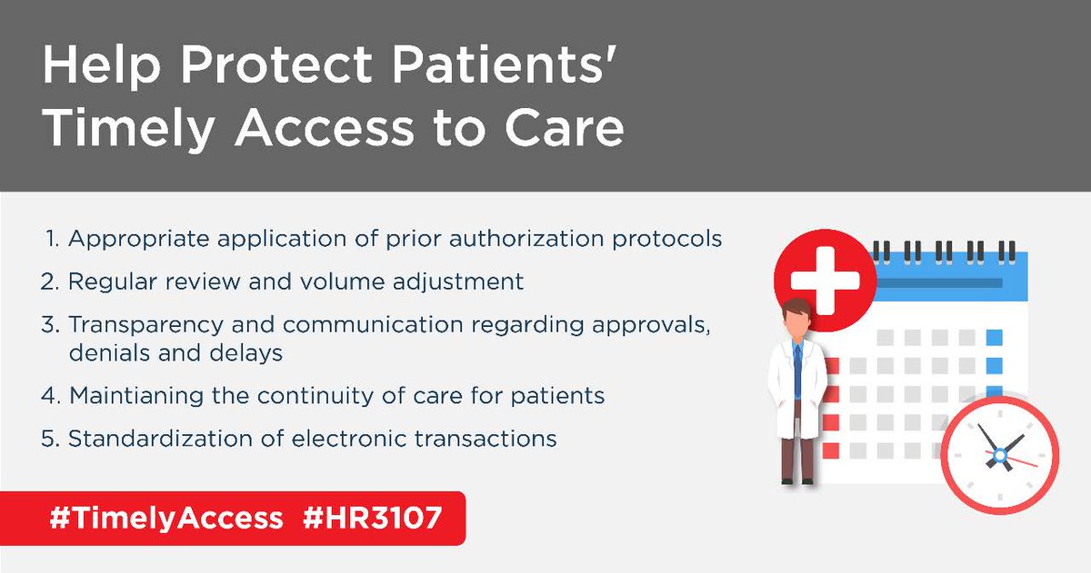 We urge #Congress to bring common sense reform to prior authorization practices by adopting #HR3107. This bill will protect #Medicare Advantage patients from time consuming #PriorAuth practices and remove barriers to #timelyaccess of medically necessary care. #FixPriorAuth