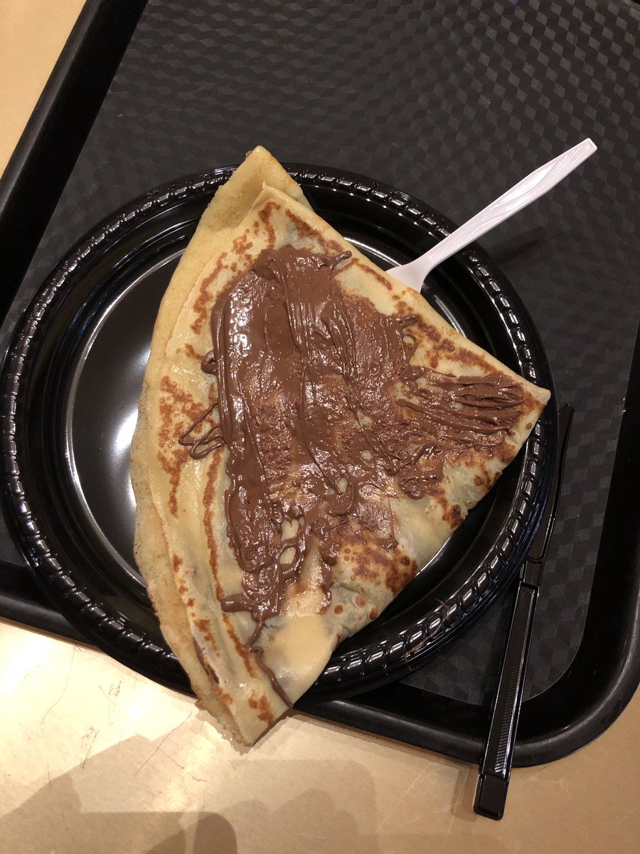 tgrall's tweet photo. Paris LV: The most expensive and the thickest “crêpe au Nutella” I ever ate. Event real Parisian Street Crepes are not that thick 😂😂😂 — That said it was good ... #nutellaAddict https://t.co/K3M76hT2oH